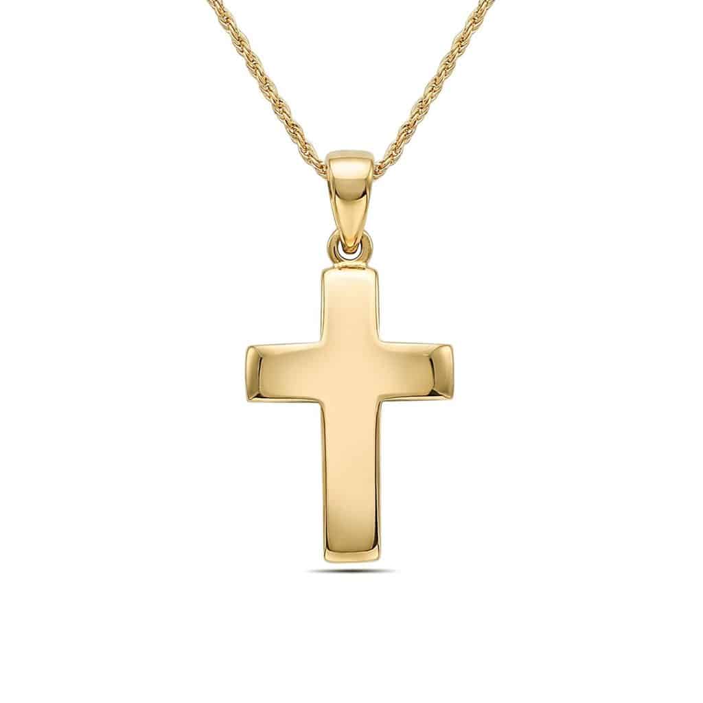 Gold cross pendant