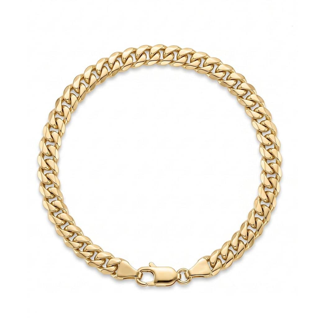Gold curb bracelet