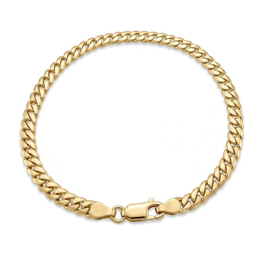 Gold chain bracelet