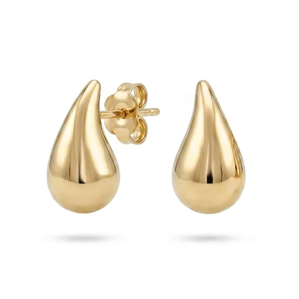 Gold teardrop earrings