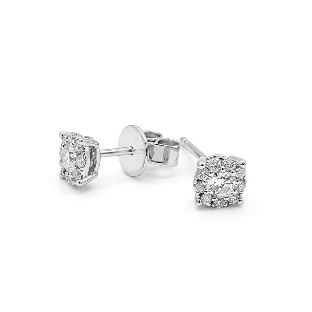 Diamond stud earrings