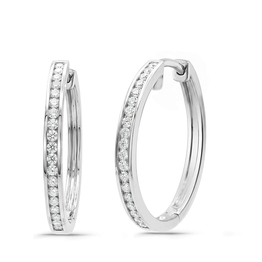 Diamond hoop earrings