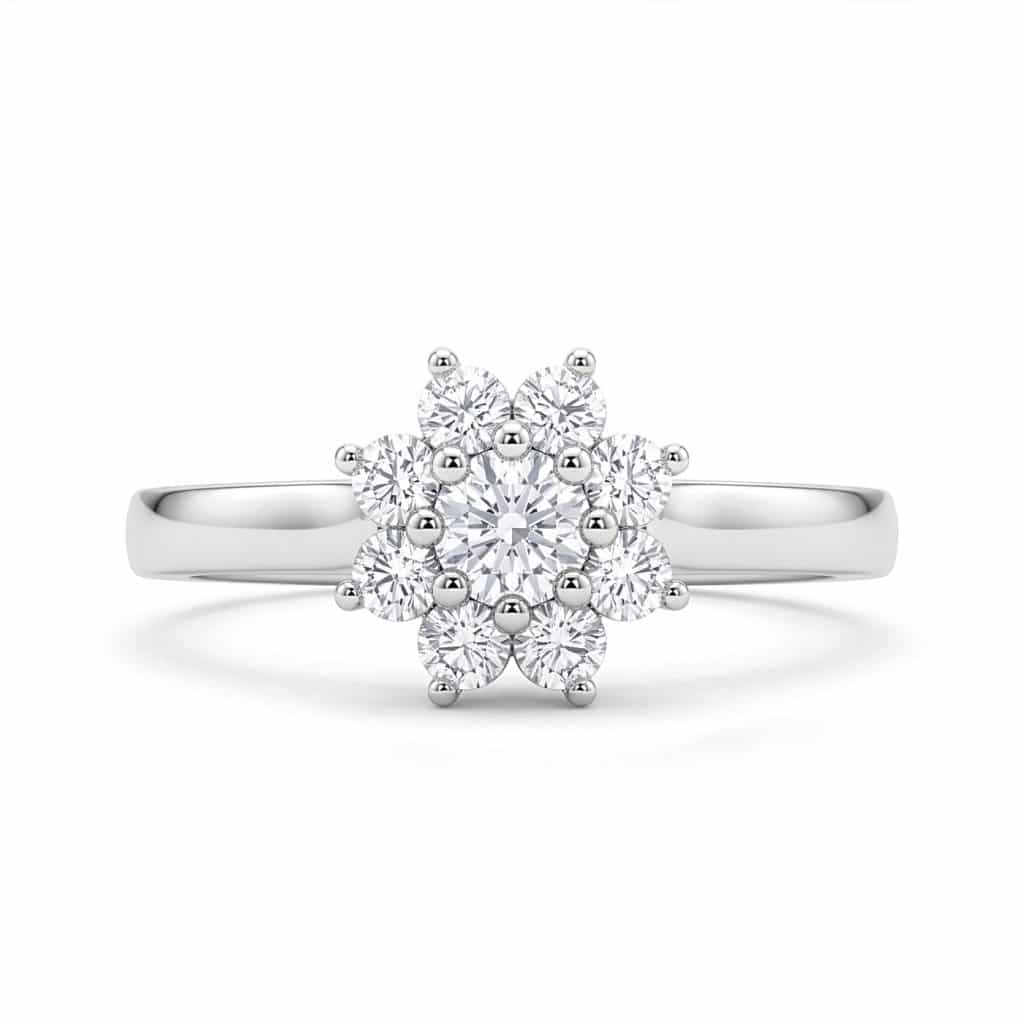 Diamond cluster ring