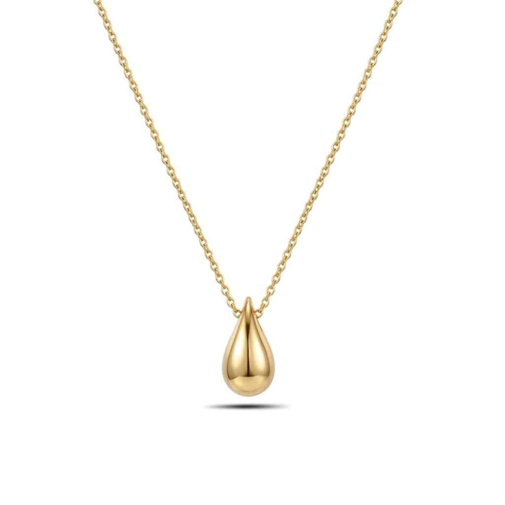 Gold teardrop necklace