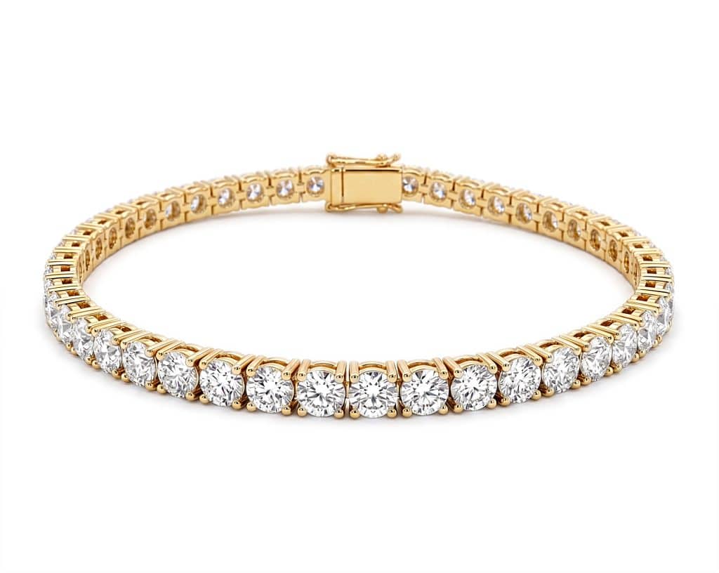 Large diamond tennis bracelet