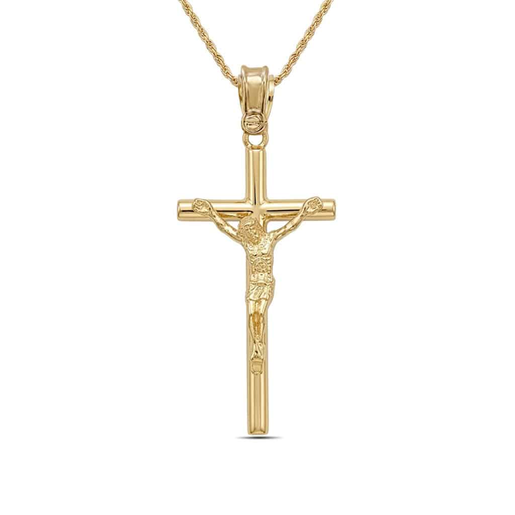 Gold crucifix pendant