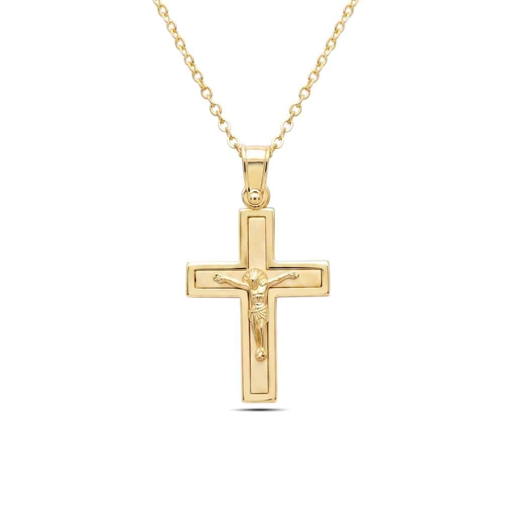 Gold crucifix pendant