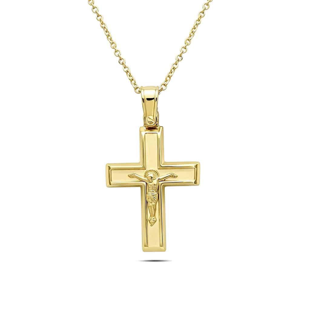 9ct gold crucifix pendant