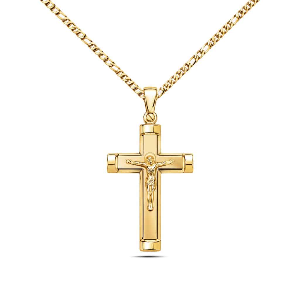 Solid gold crucifix pendant
