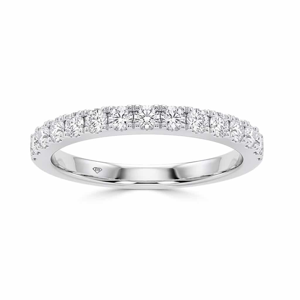 Diamond half eternity ring