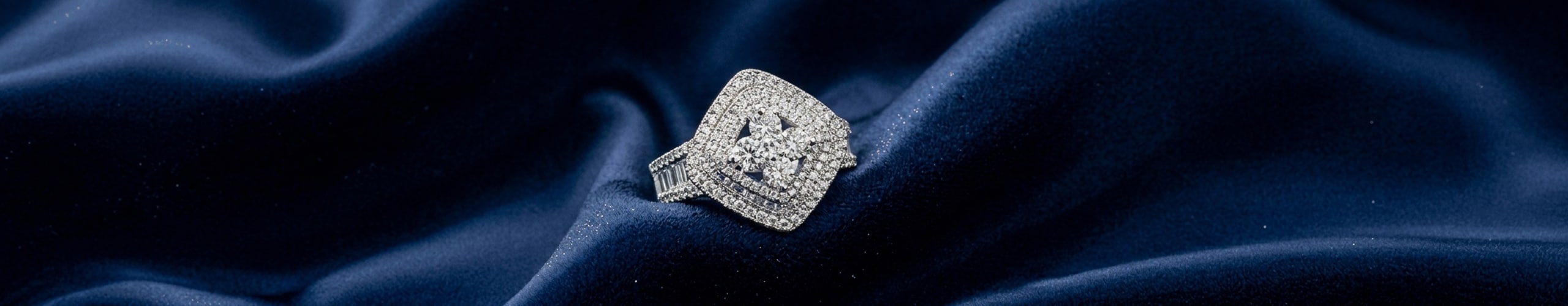 Clustered Engagement Ring
