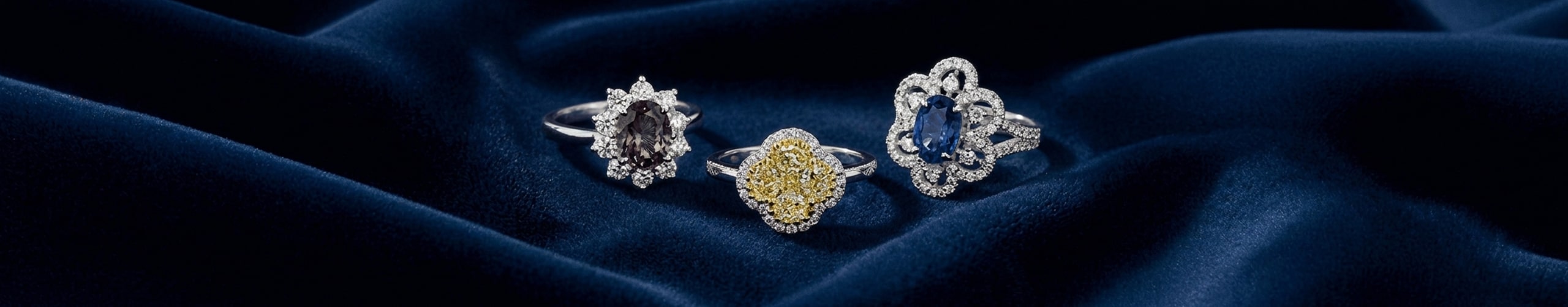 Coloured Gems Engagement Ring