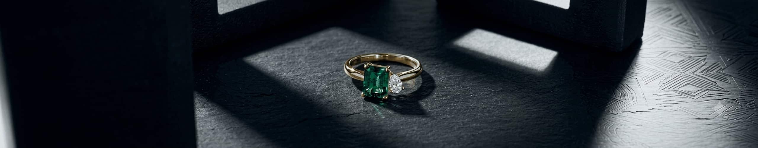 Emerald Engagement Ring