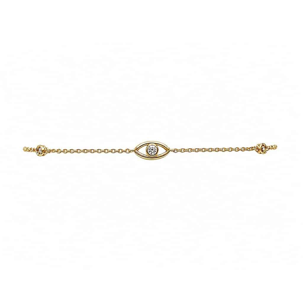Diamond evil eye bracelet