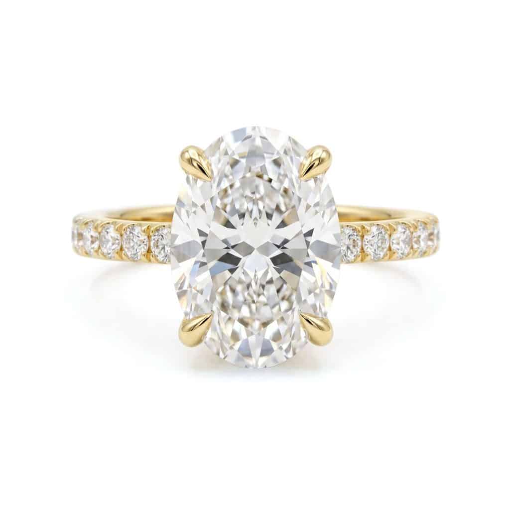 Lab diamond engagement ring