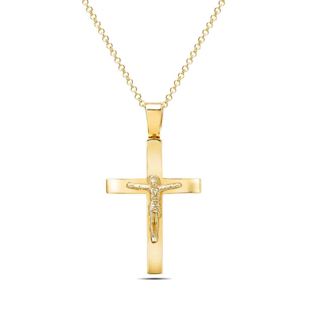 Classic gold crucifix pendant