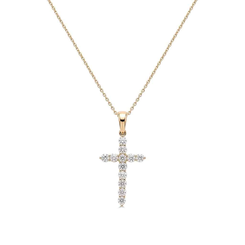 Diamond cross pendant