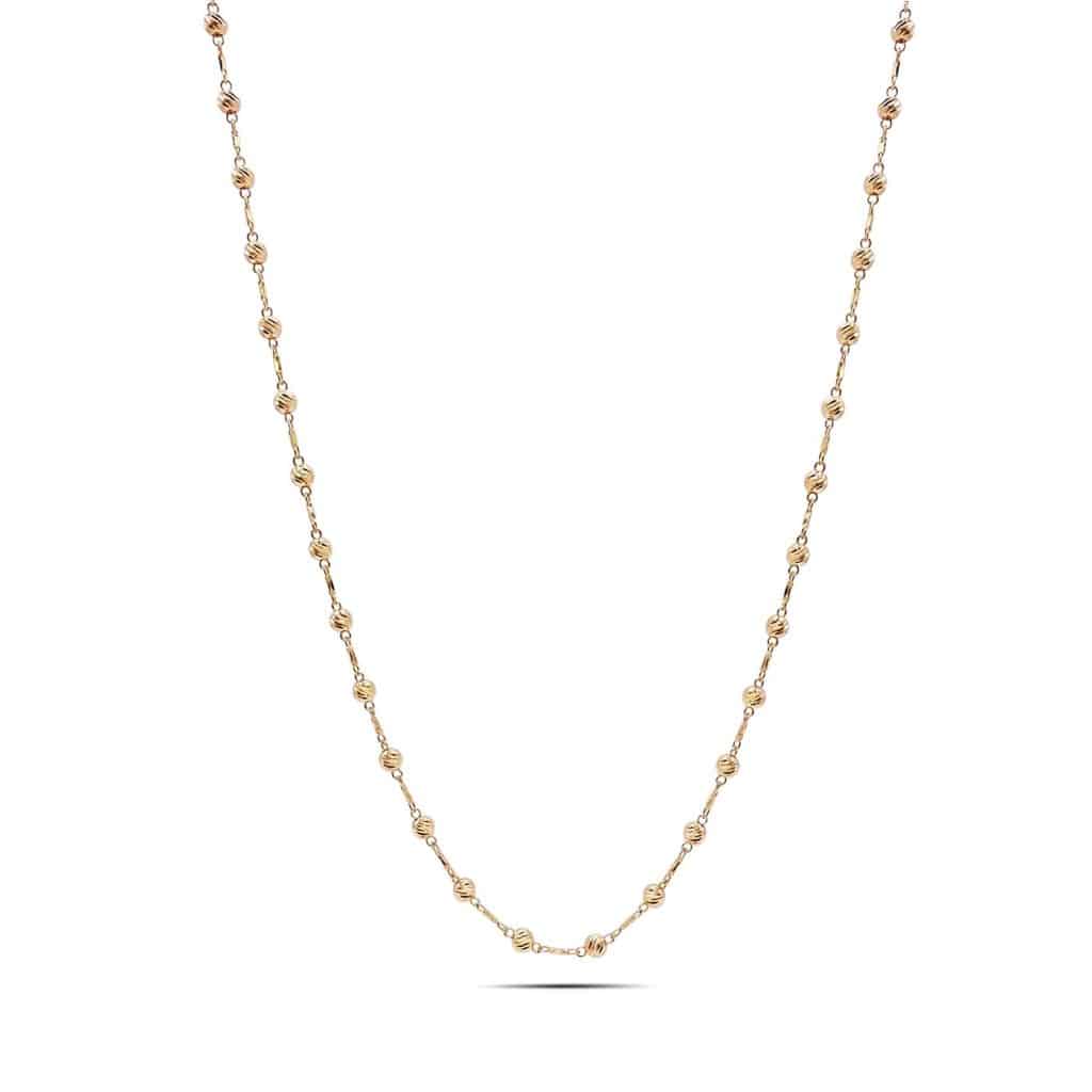 Gold ball necklace