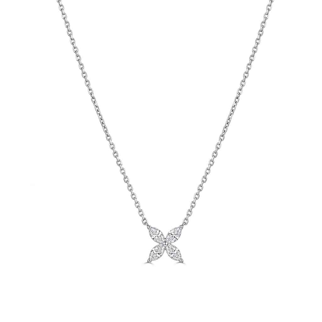 Marquise diamond necklace