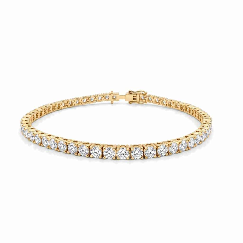 Natural diamond tennis bracelet