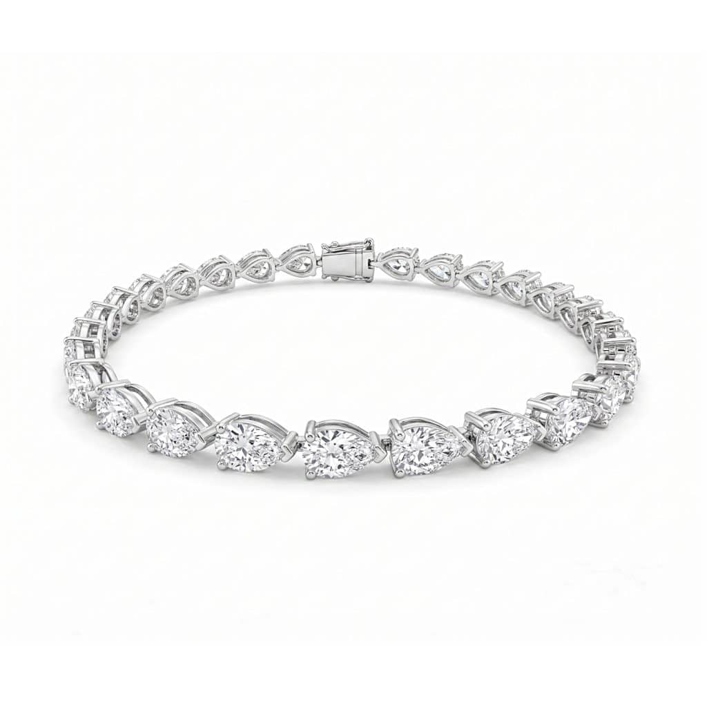 Pear diamond tennis bracelet