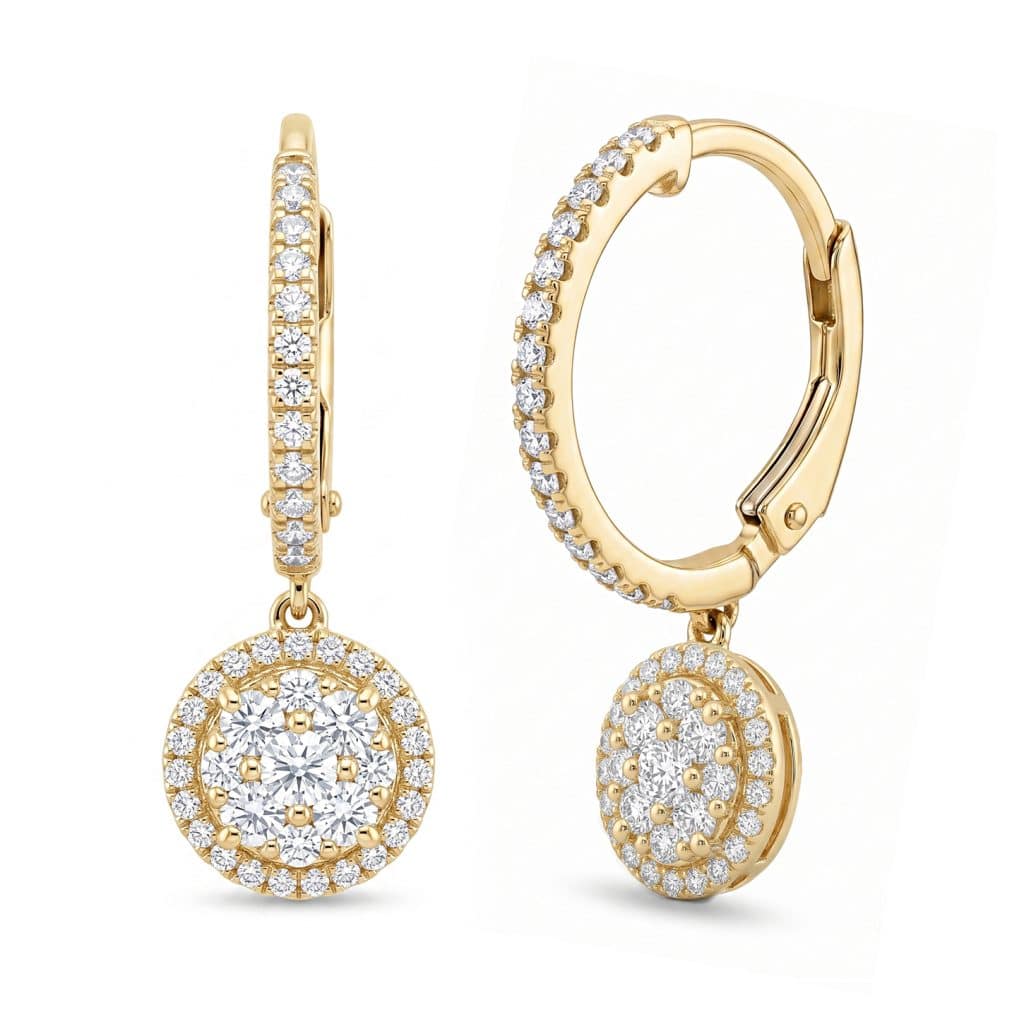 Diamond drop earrings
