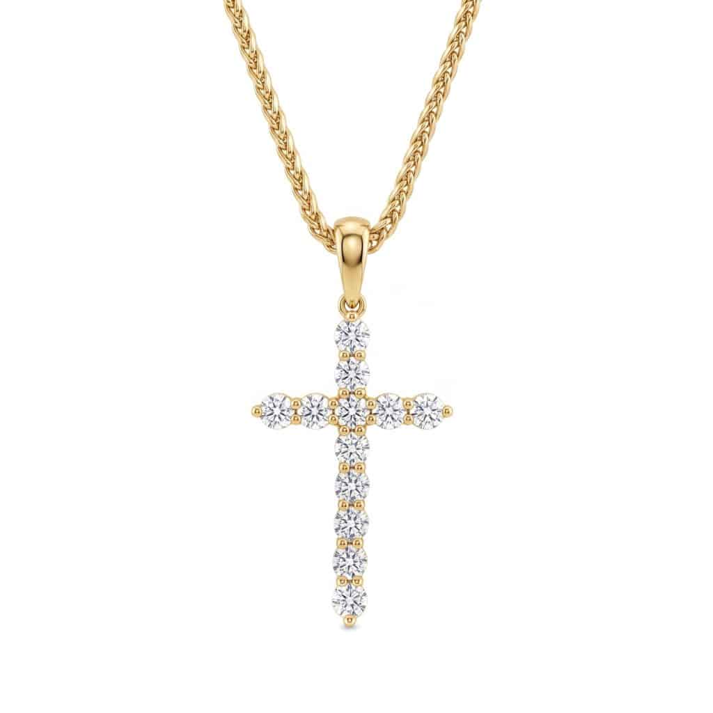 Diamond cross pendant