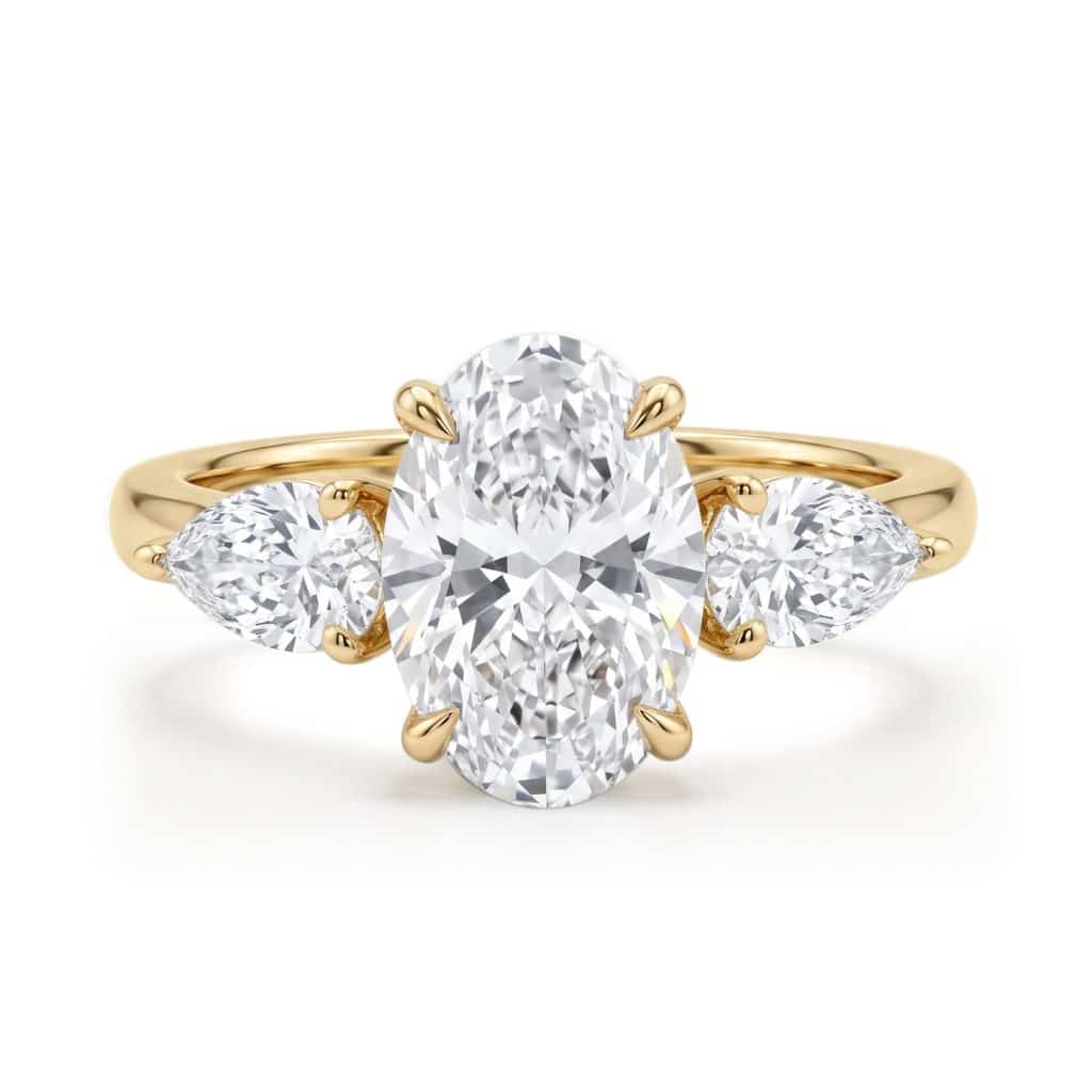 Three stone engagement ring