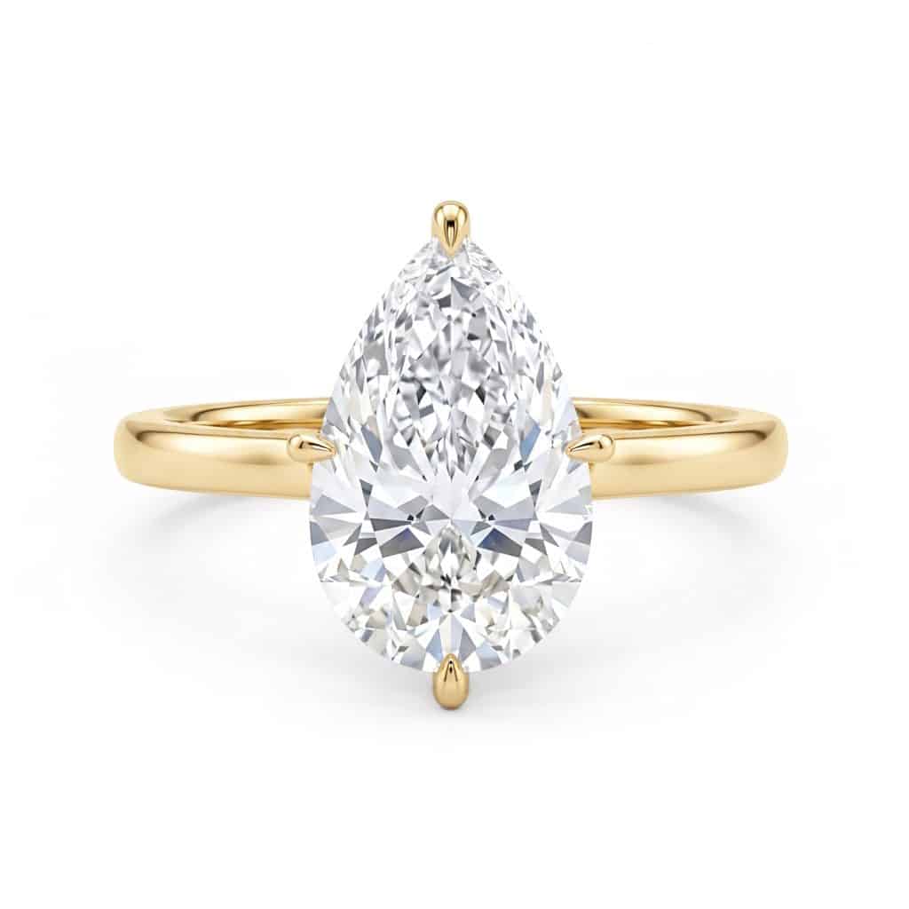 Pear engagement ring
