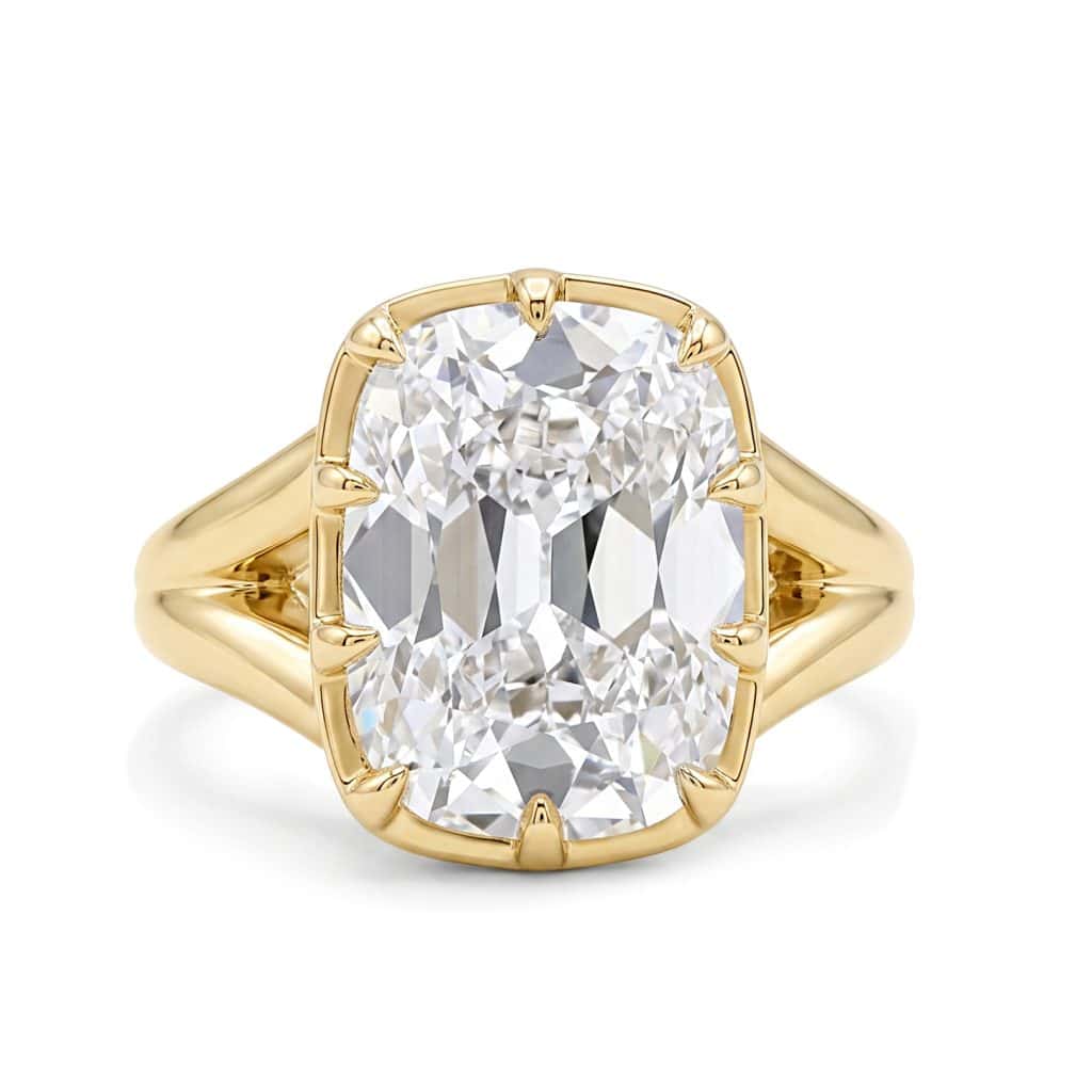 Old mine cut engagement ring