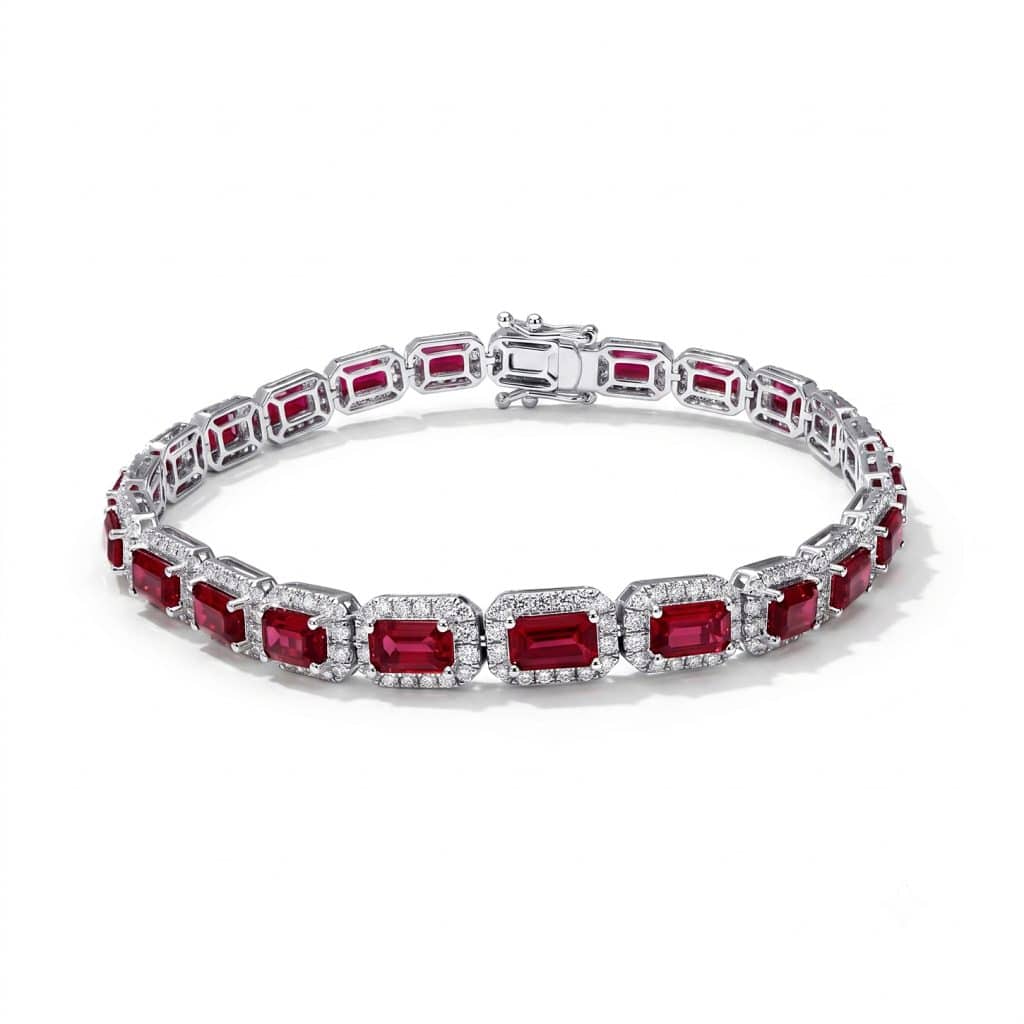 Ruby and diamond bracelet