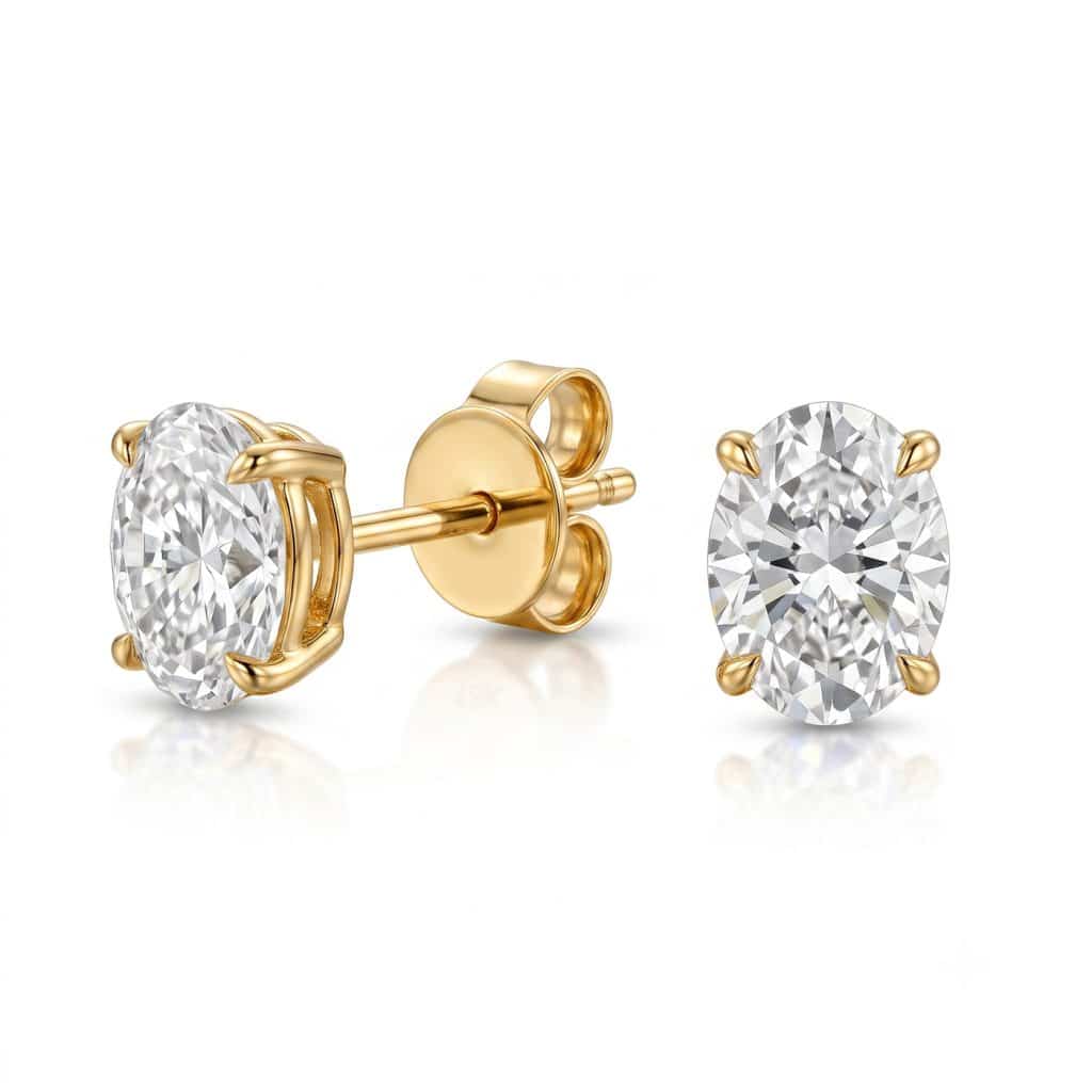 Oval cut studs