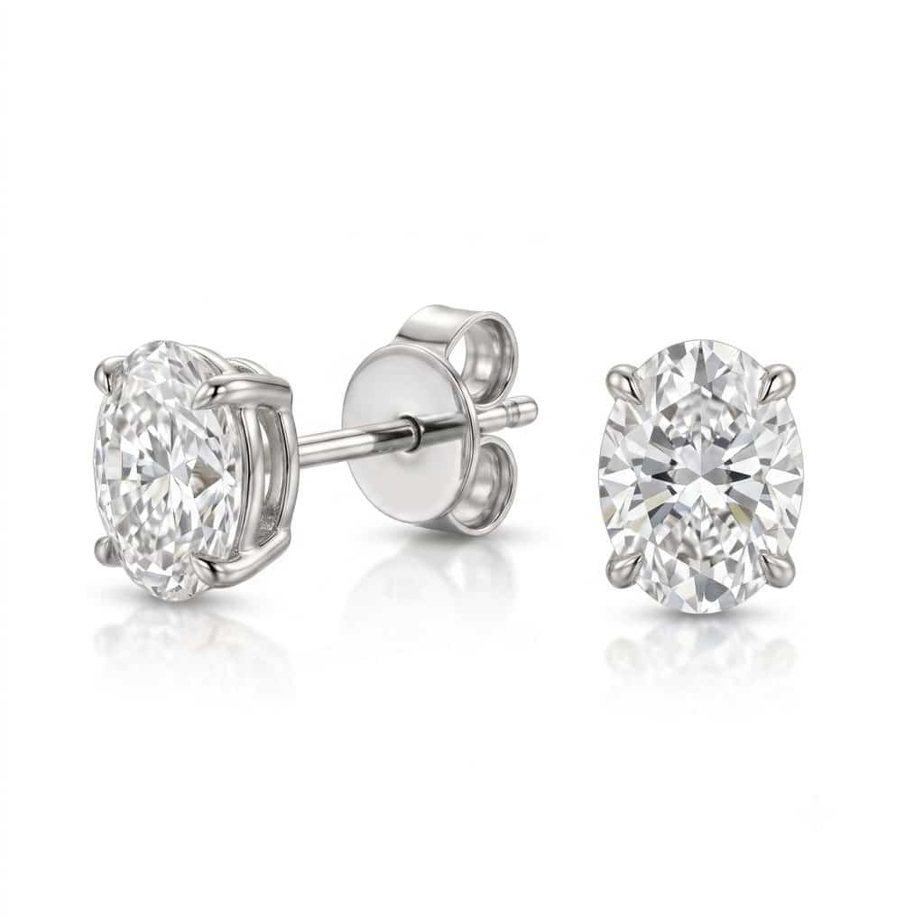 Oval cut studs