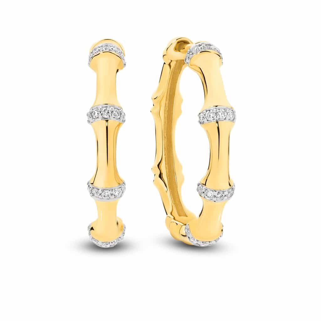 Diamond hoop earrings