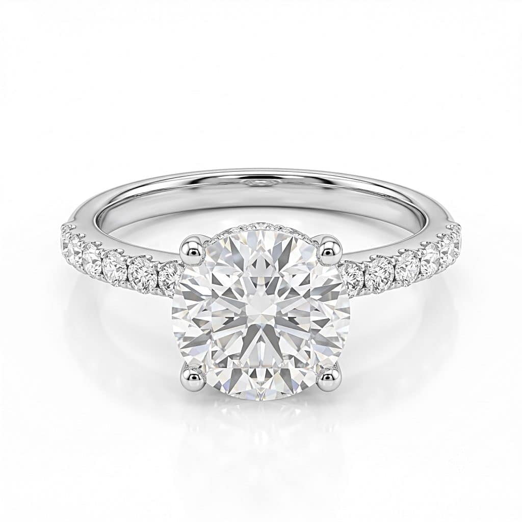 Round diamond engagement ring