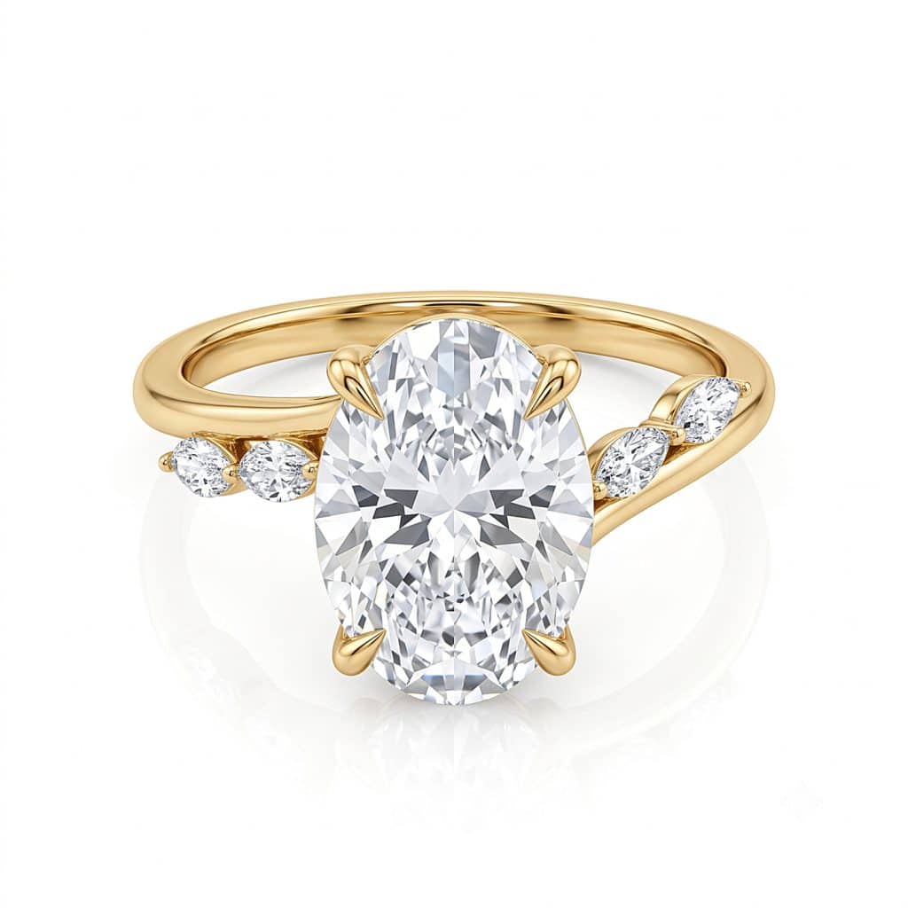 Oval cut engagement ring