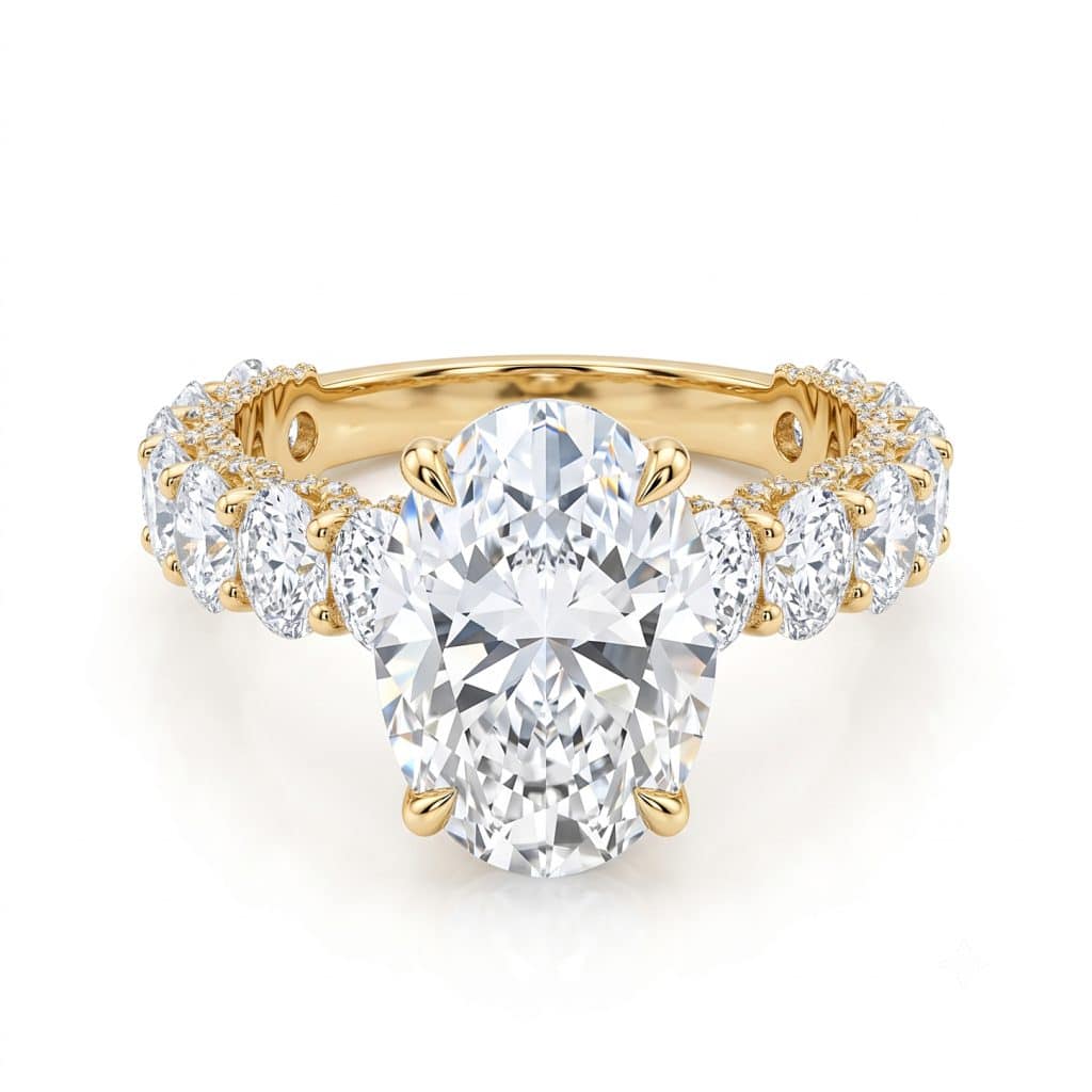 Oval cut engagement ring