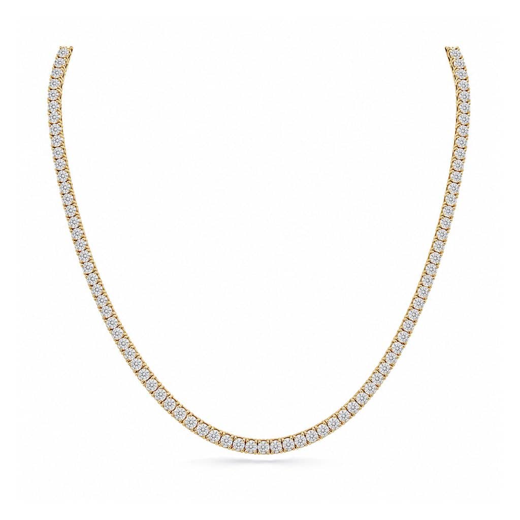 Lab grown diamond tennis necklace