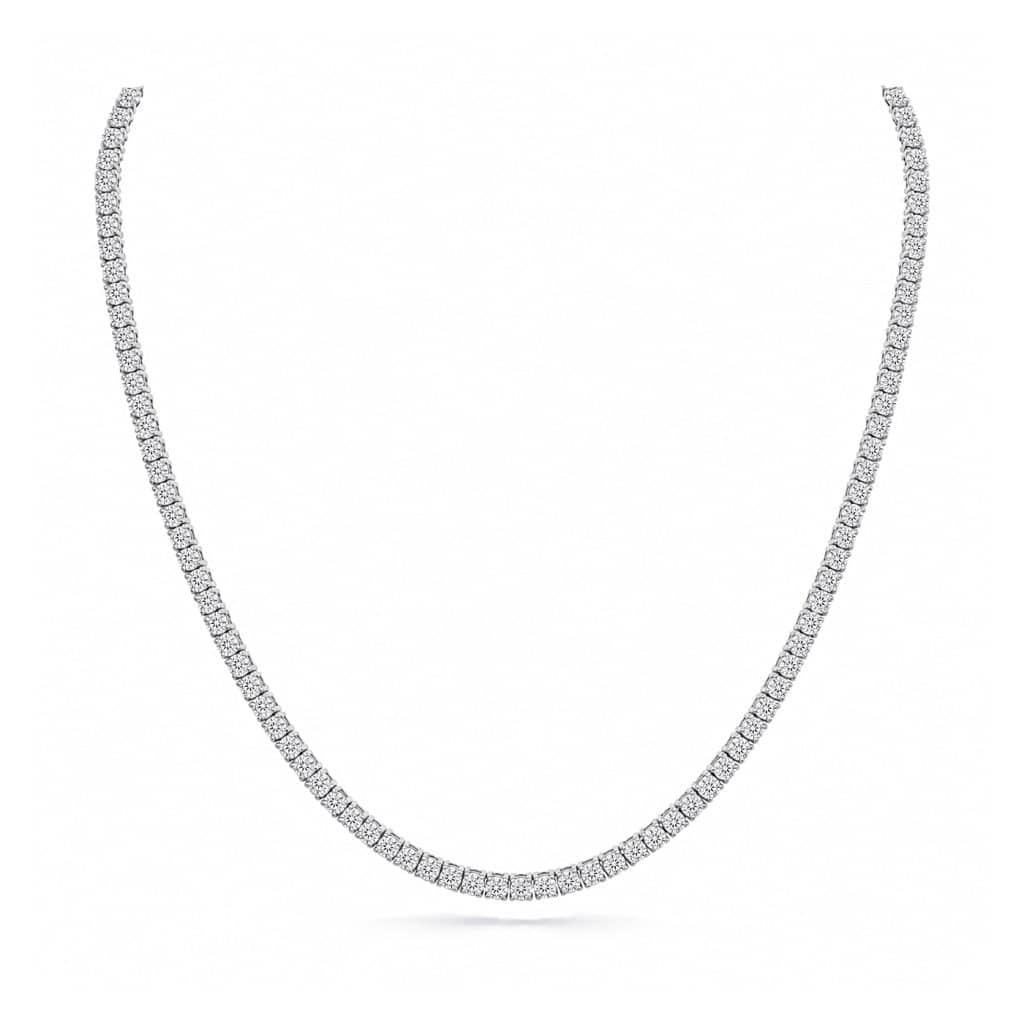 Lab grown tennis necklace