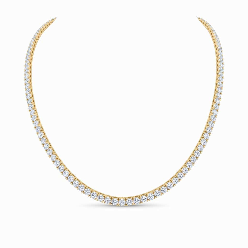 lab diamond tennis necklace